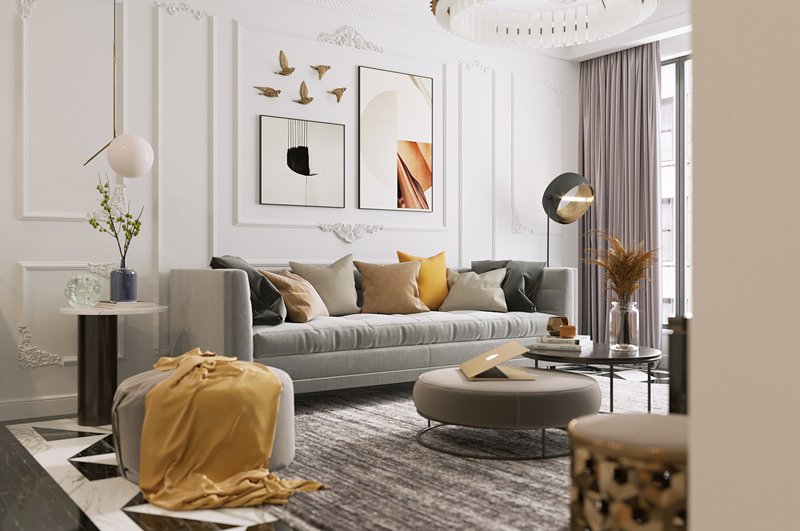 兩室一廳簡歐風(fēng)格裝修效果圖